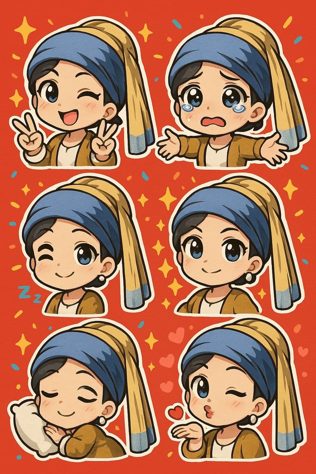 Création de pack de stickers Chibi — Generated result