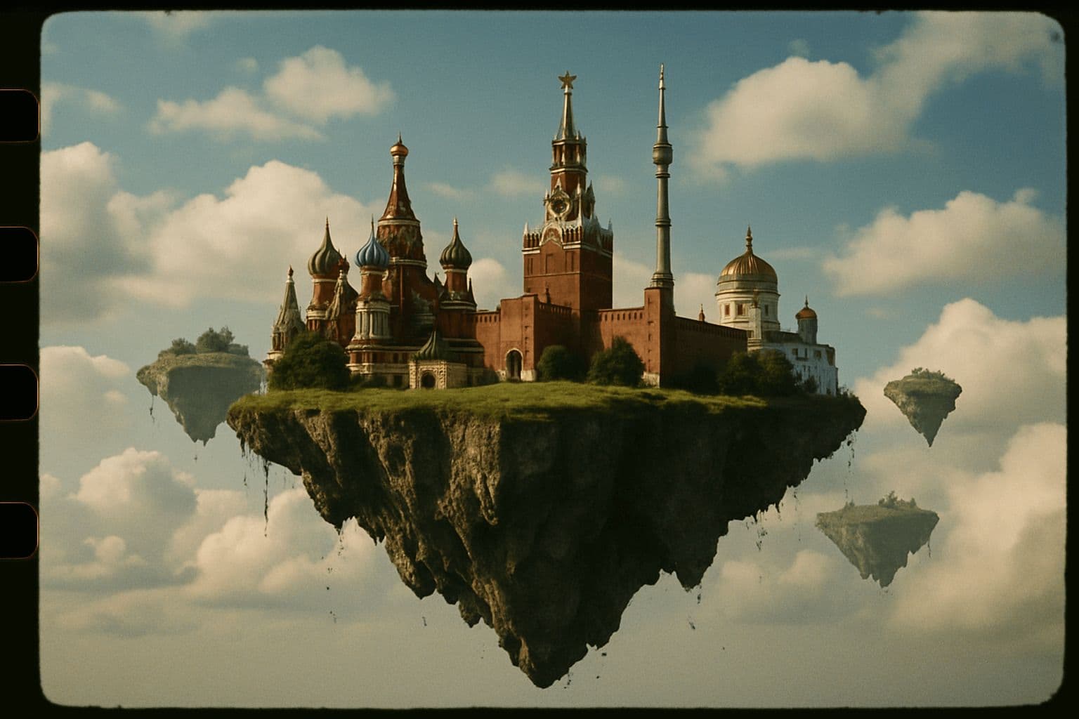 35mm Filmstil Schwimmende Insel — Generated result