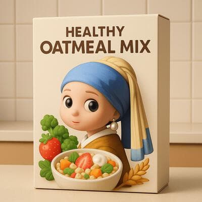 Berühmte Malfigur Müsli-Werbung - Output