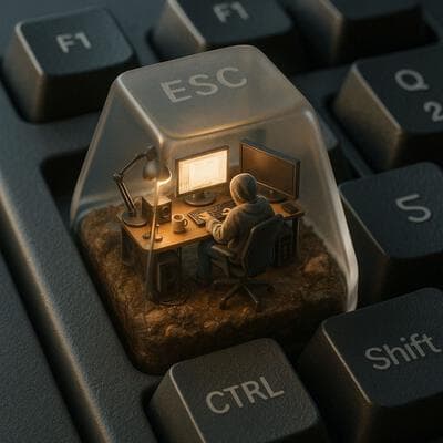 Tastatur ESC Keycap Miniatur Diorama - Output