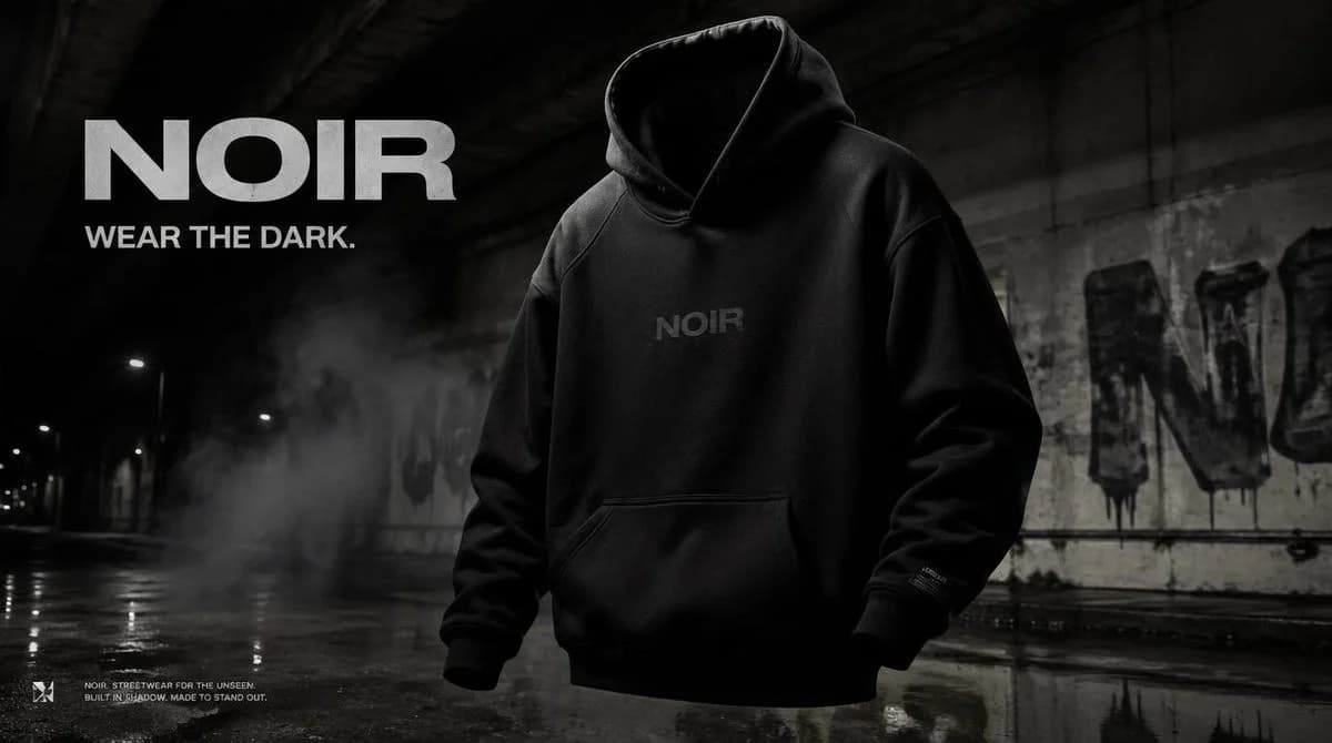 Affiche streetwear sombre — Generated result