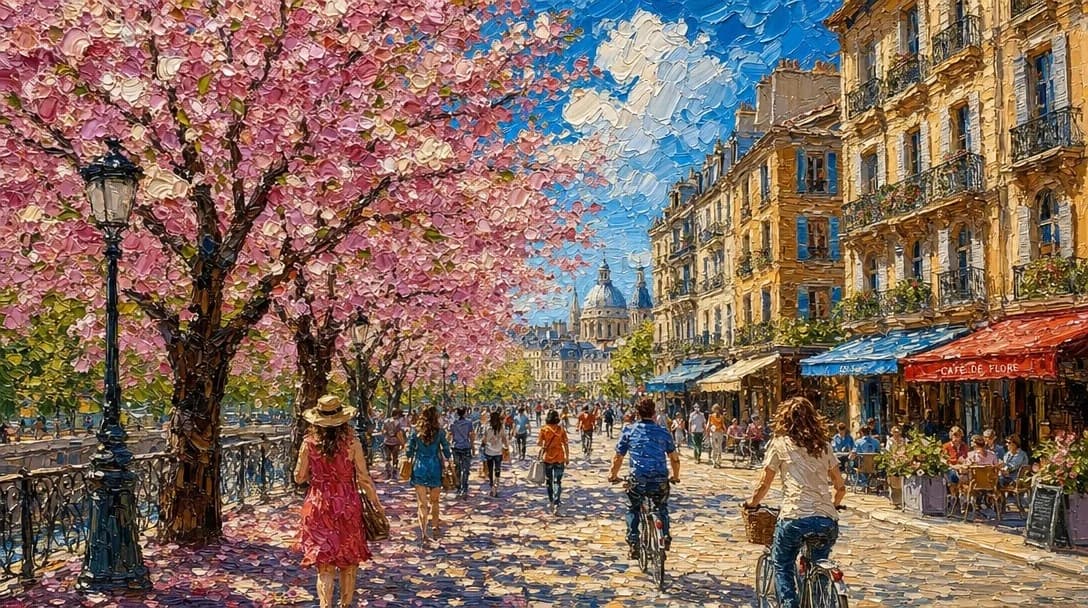 Impasto Spring in Paris — Generated result