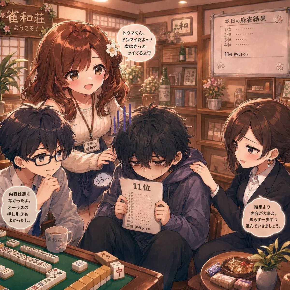 Mahjong-Wohlfühlszene