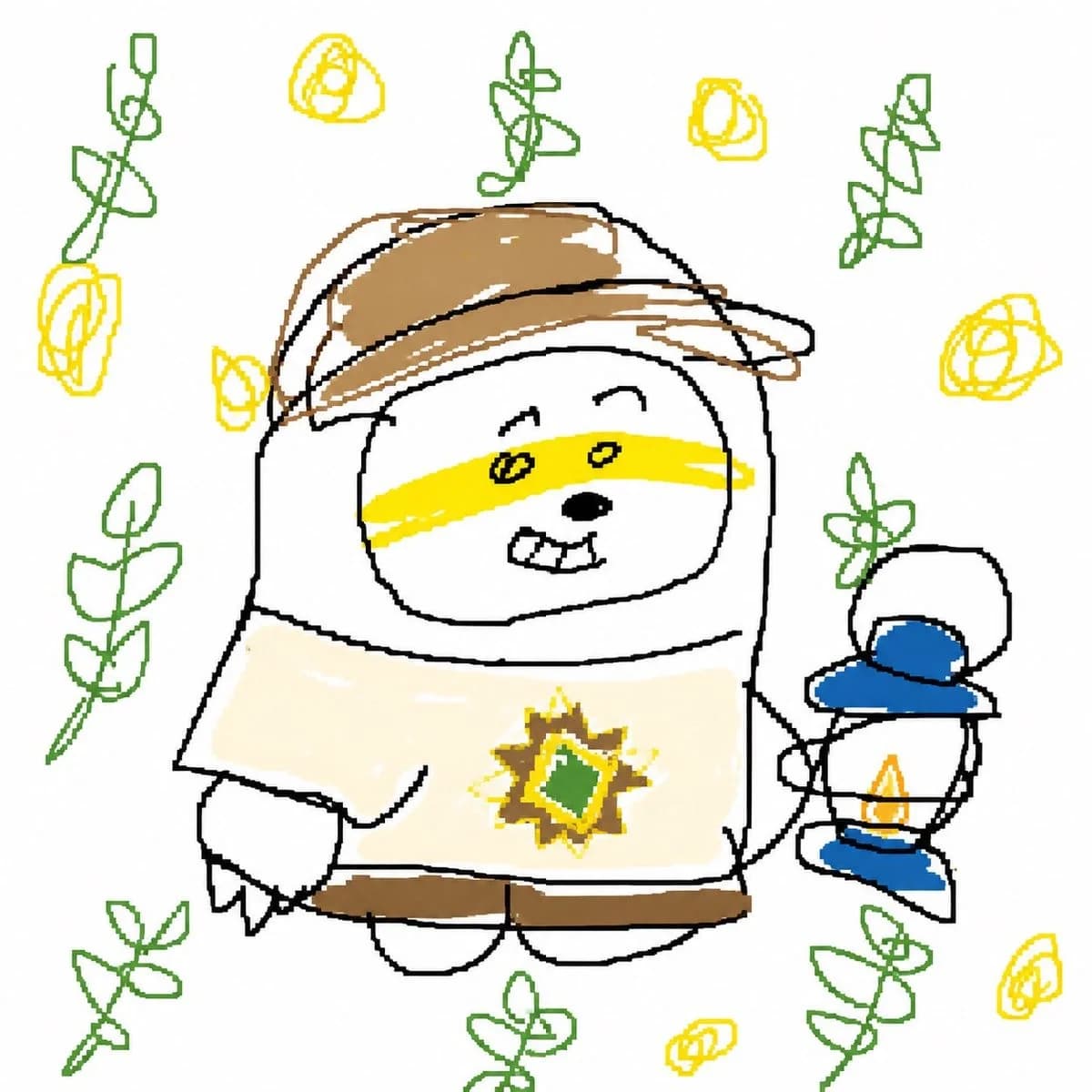 Ungeschickte Neuzeichnung in Paint — Generated result