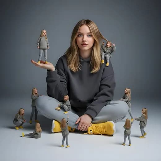 สาว Mini-Me จอมขี้เล่น