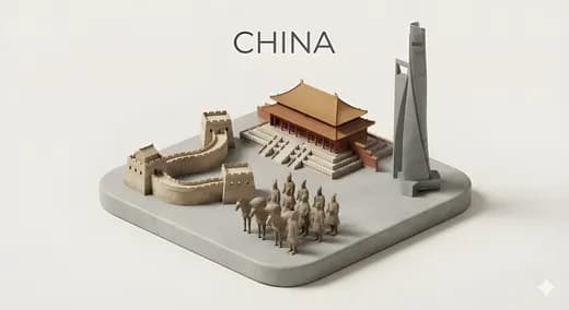 Minimalistisches Wahrzeichen-Diorama