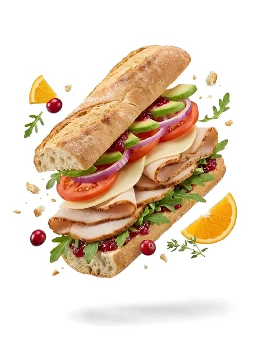 Schwebende Food-Werbefotografie