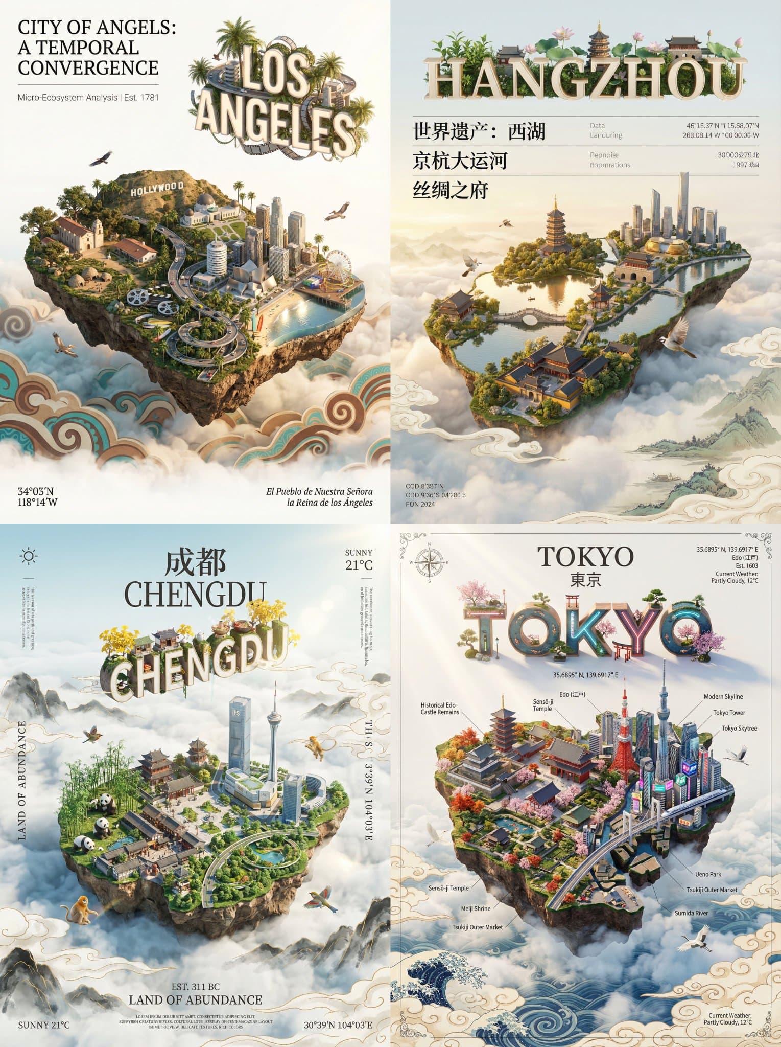 Digital-Art-Poster eines City-Renderings