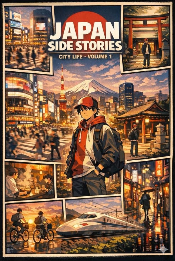 Digitales Poster im Anime-Stil