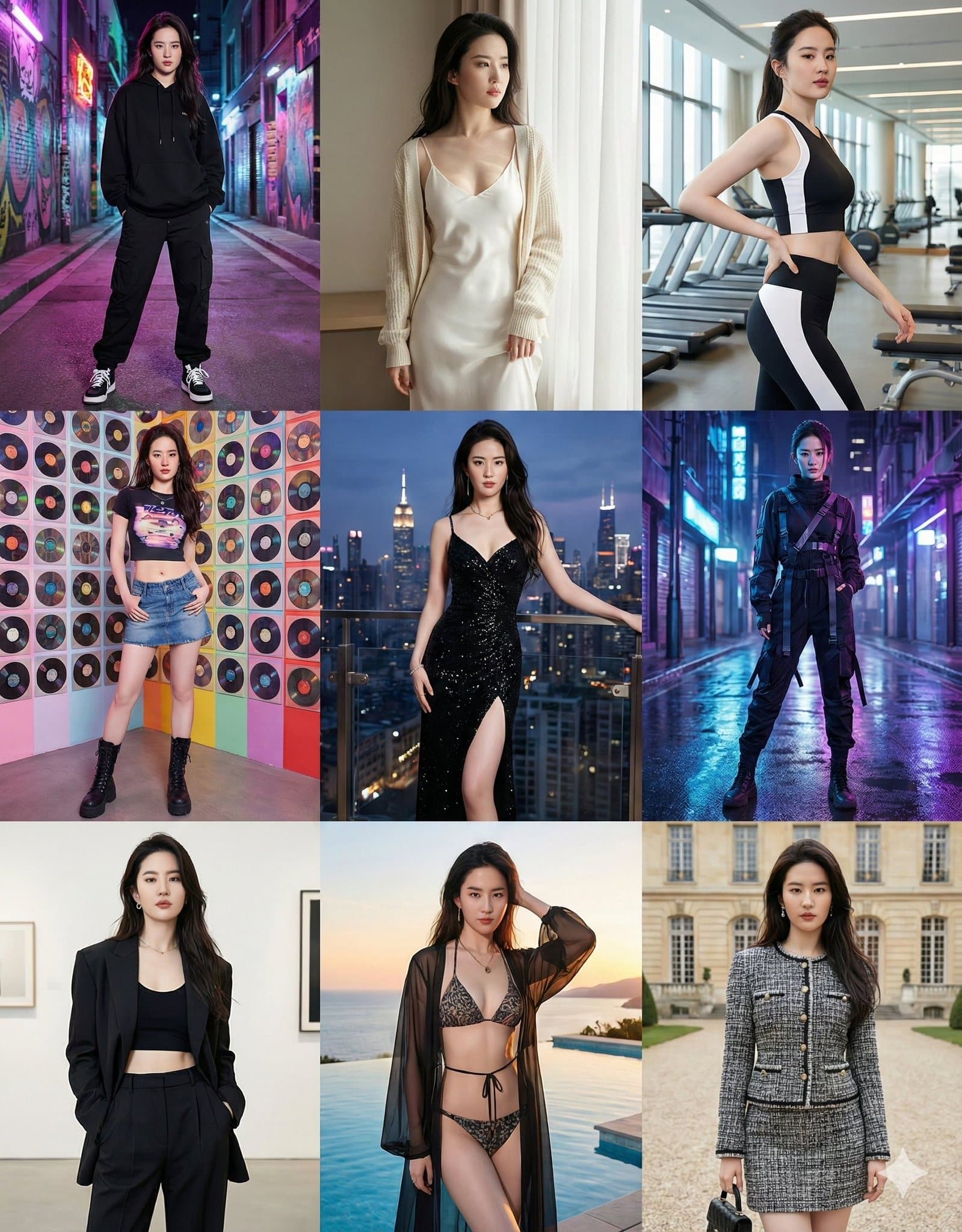 Photo collage mode de style grille 3x3 — Generated result