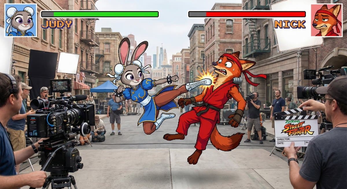 Judy Cos Chun Li Nick Cos Rotkäppchen — Generated result