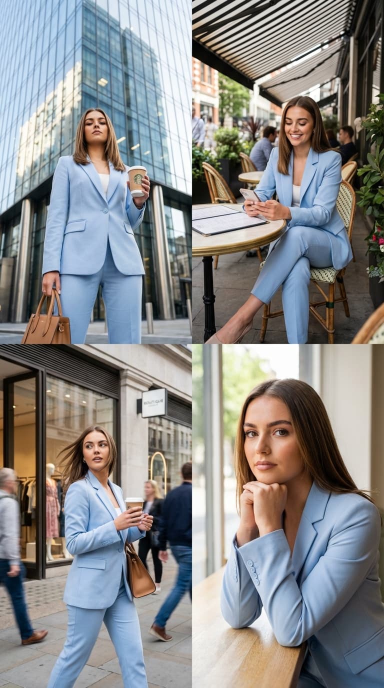Vier stimmige Lifestyle-Szenen in einer Collage