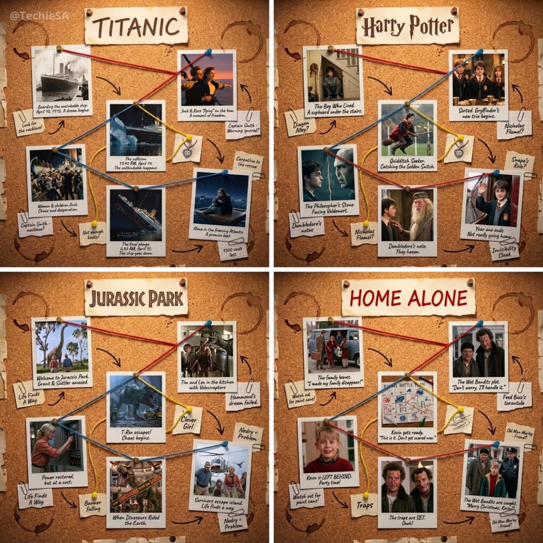 Polaroid-Fotos erzählen eine Geschichte