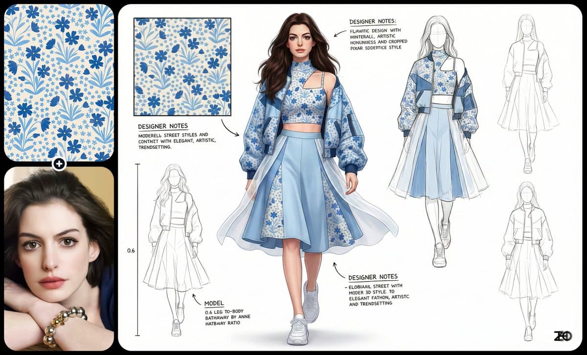 Sketsa Desain Fashion — Generated result