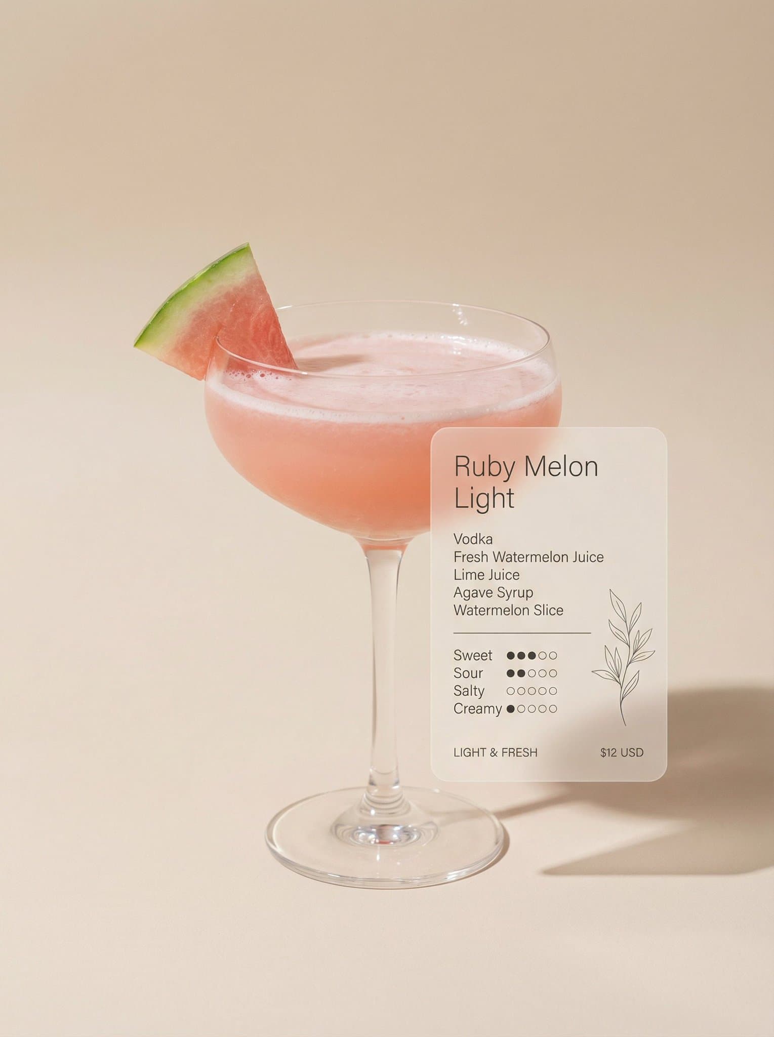 Minimalistische Cocktailfotografie