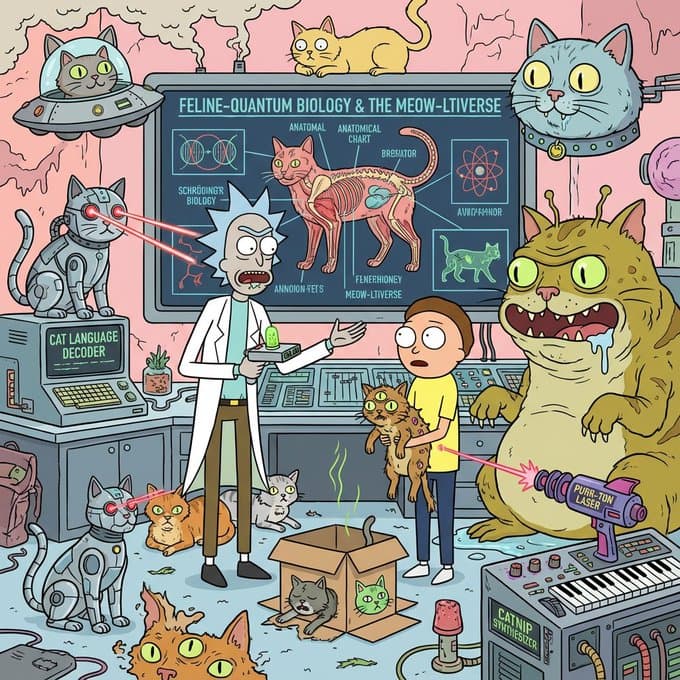 Karte im Rick and Morty-Stil