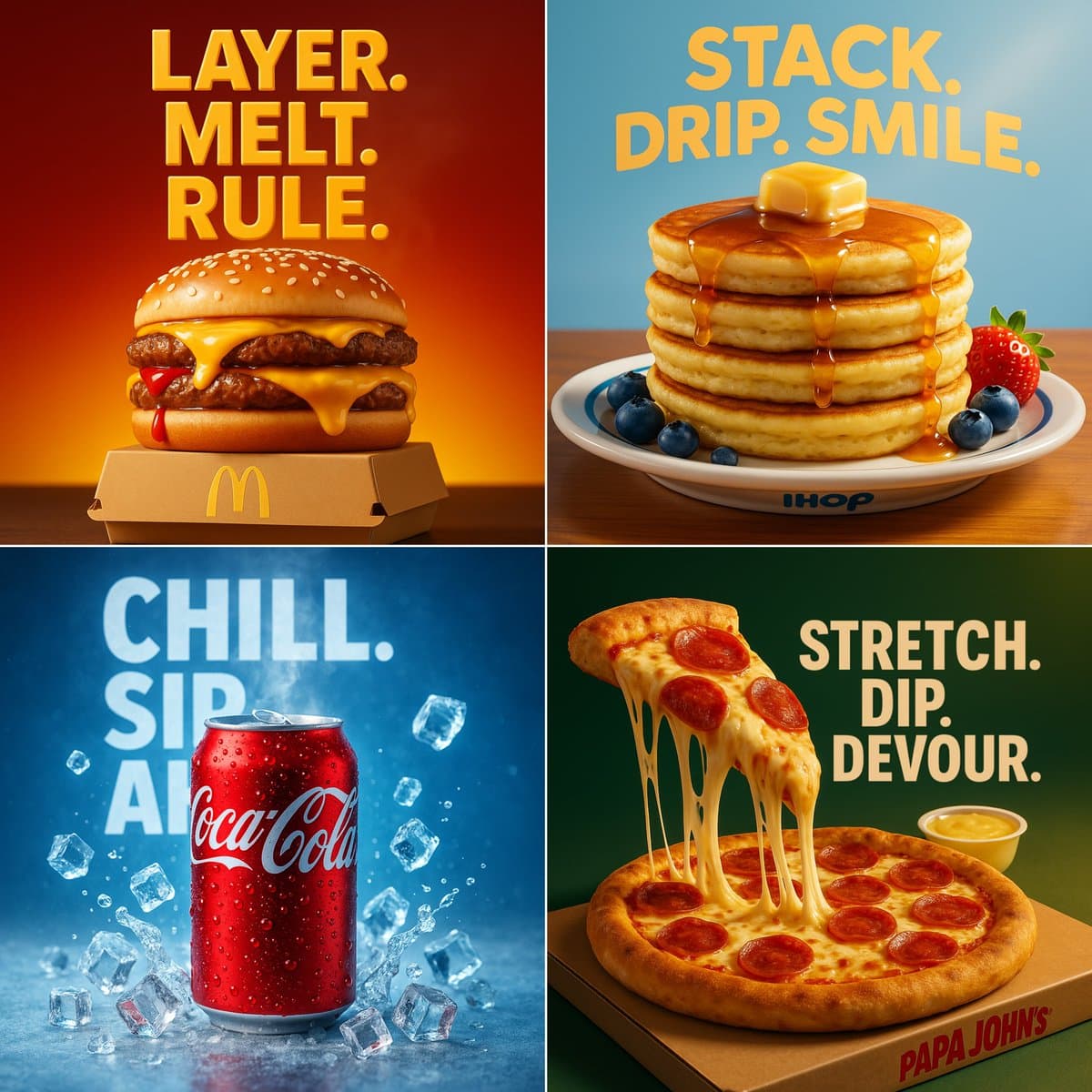 Publicidad de Comida 3D Hiperrealista — Generated result