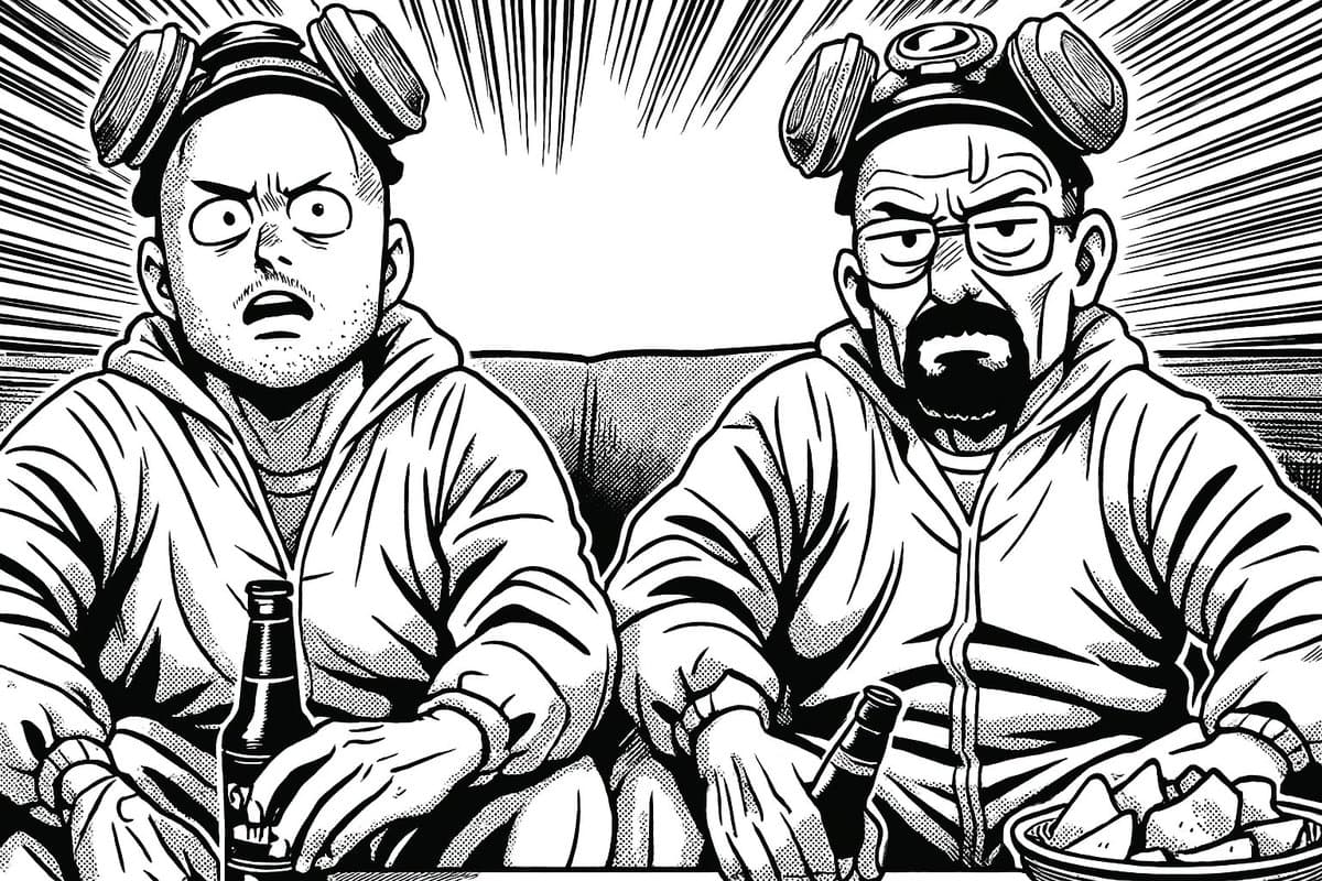 Illustration im Stil eines japanischen Gag-Manga