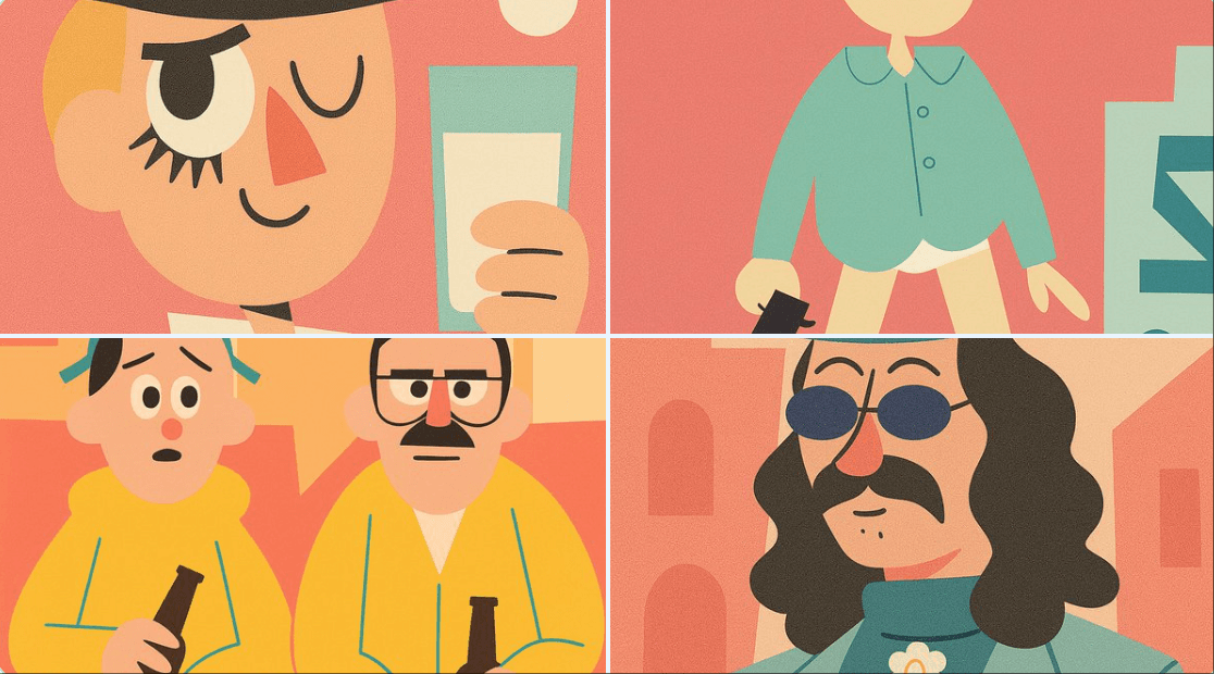 Illustration im modernen Cartoon-Stil
