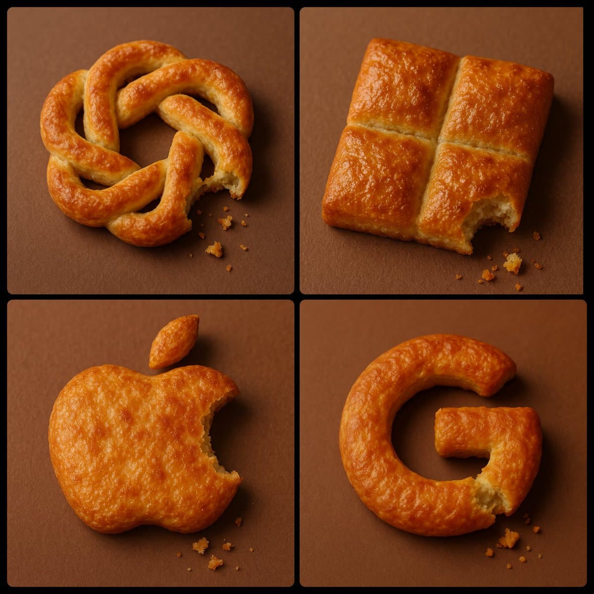 Pâtisserie partiellement croquée