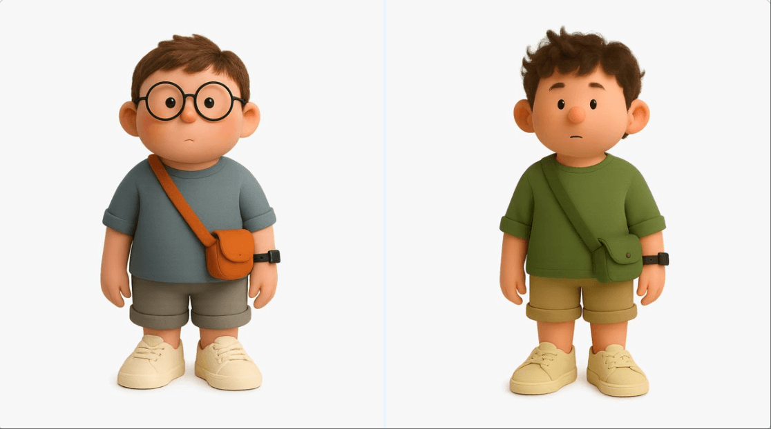 إنشاء عدة صور رمزية بأسلوب 3D — Generated result