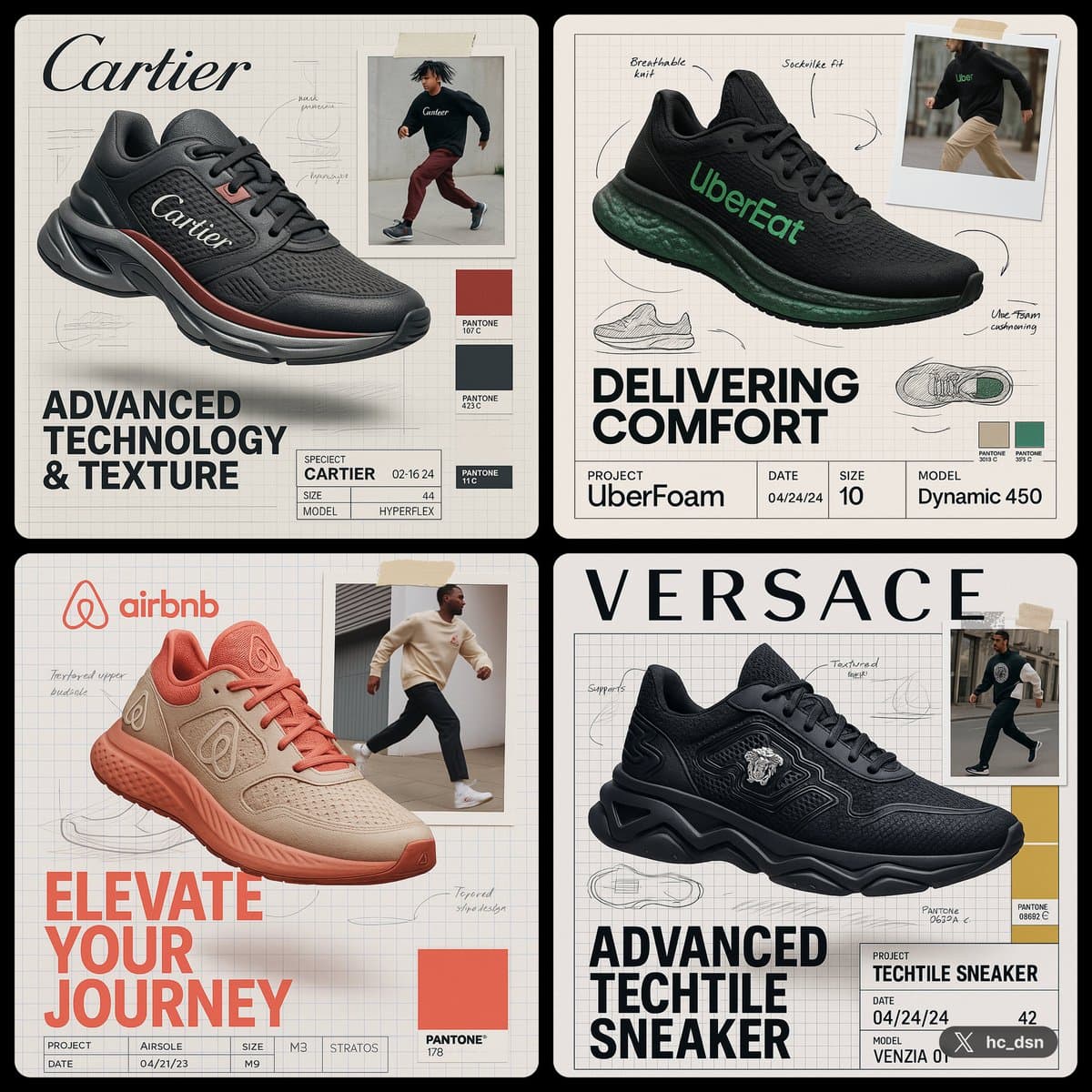 تصميم أحذية Sneakers لأي علامة تجارية — Generated result