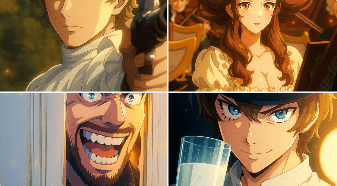 Moderner digitaler Anime-Stil