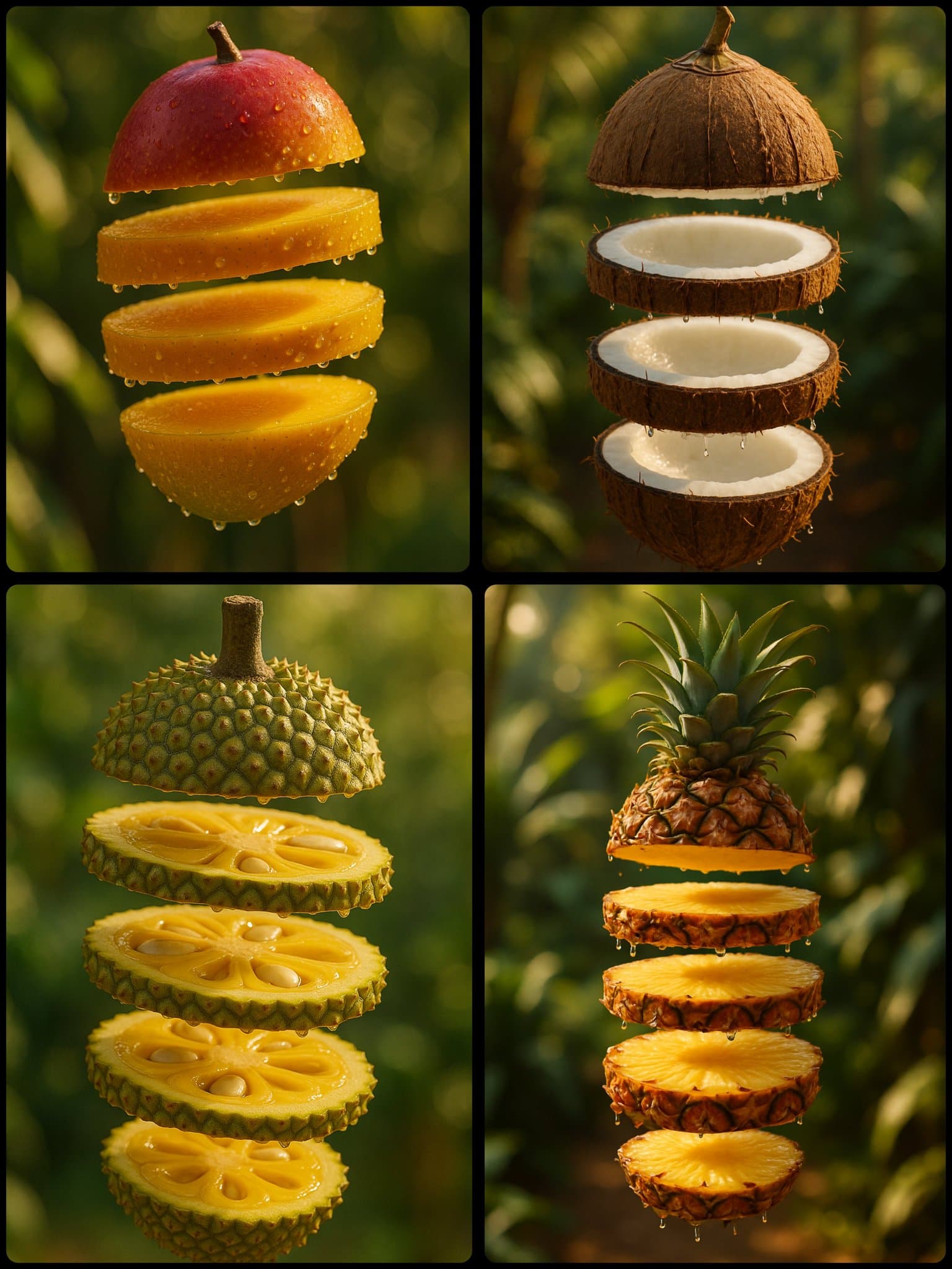 Créer des fruits tranchés en suspension