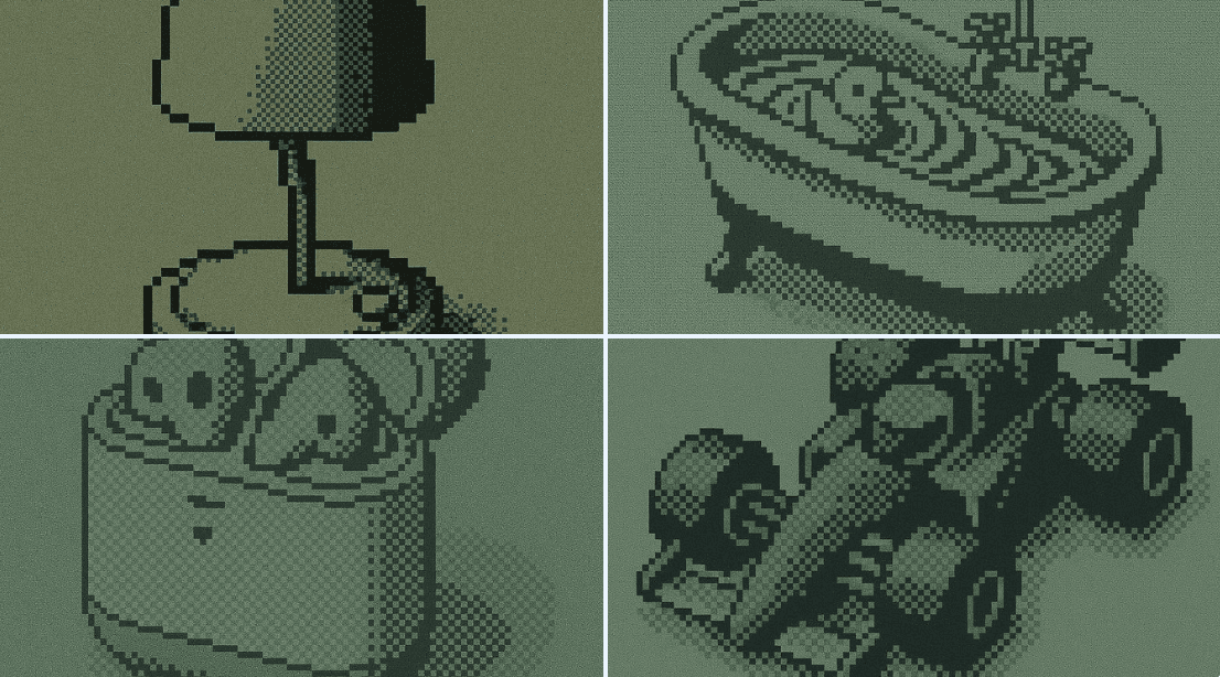 Monochromer LCD-Effekt — Generated result