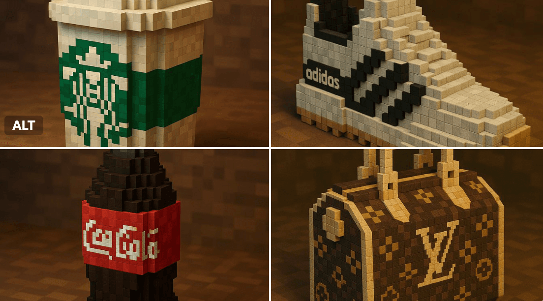 Marke im Minecraft-Stil — Generated result