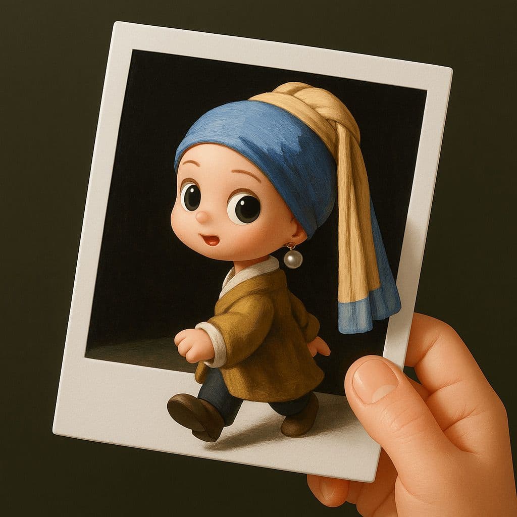 إطار صورة شخصية بأسلوب Q ثلاثي الأبعاد — Generated result
