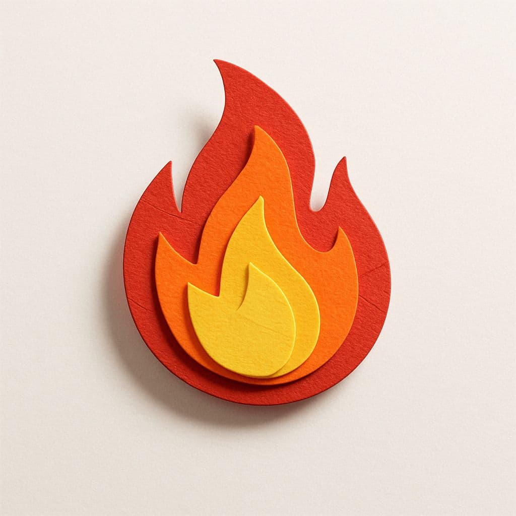 纸艺风格 Emoji 图标 — Generated result